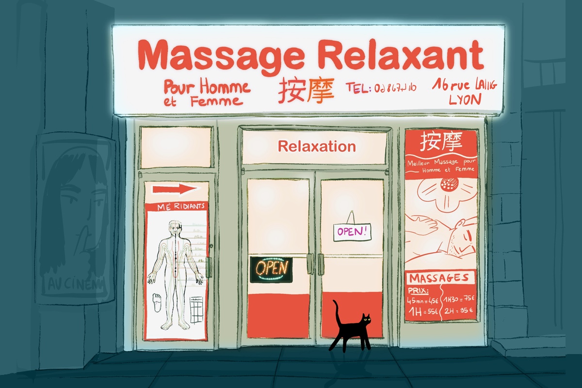 , Une quinzaine de salons de massage chinois avec «finitions» épinglés pour prostitution par des associations à Lyon
